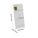 Modern Minimalist 3-Tier Rectangular Kraft Paper & Acrylic Display Rack — Portable Living Room Organizer