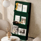 Modern Minimalist 3-Tier Rectangular Kraft Paper & Acrylic Display Rack — Portable Living Room Organizer