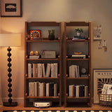Sleek Modern Minimalist 4-Tier Pine Wood Ladder Display Rack for Living Room