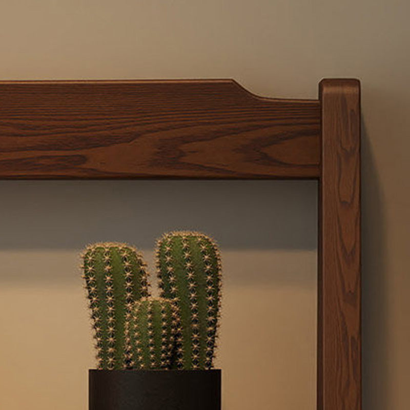 Sleek Modern Minimalist 4-Tier Pine Wood Ladder Display Rack for Living Room