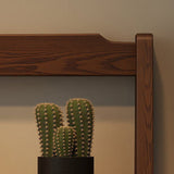 Sleek Modern Minimalist 4-Tier Pine Wood Ladder Display Rack for Living Room