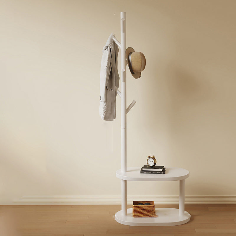 Modern Minimalist Tree-Shaped Hall Tree in Pine Wood & MDF — Cylindrical Round Design for Bedroom & Entryway