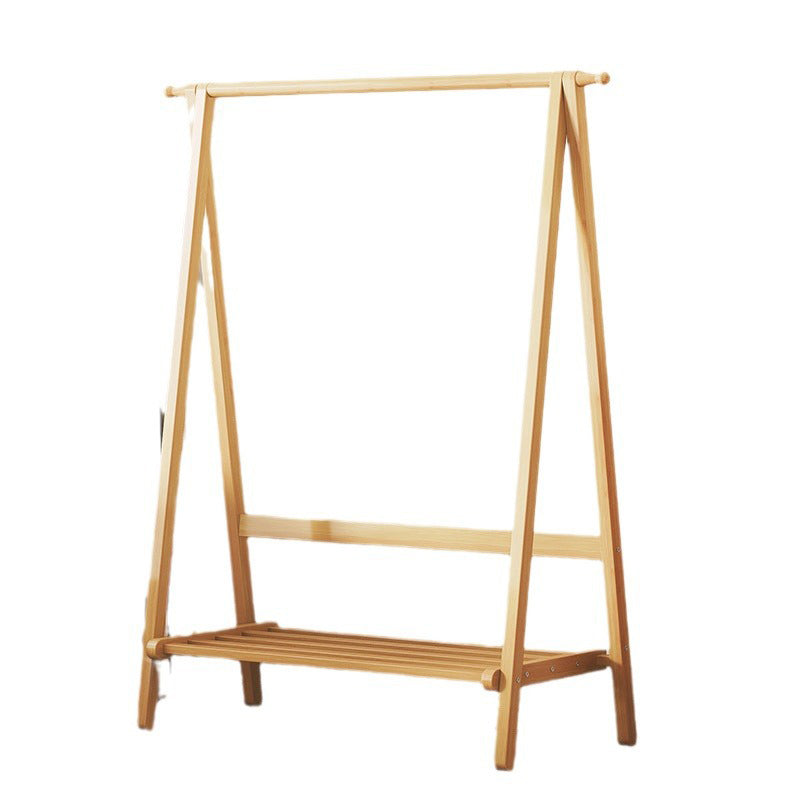 Contemporary Scandinavian Nan Bamboo Hall Tree - Rectangular, Half-Tier Storage for Bedroom & Entryway