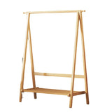 Contemporary Scandinavian Nan Bamboo Hall Tree - Rectangular, Half-Tier Storage for Bedroom & Entryway