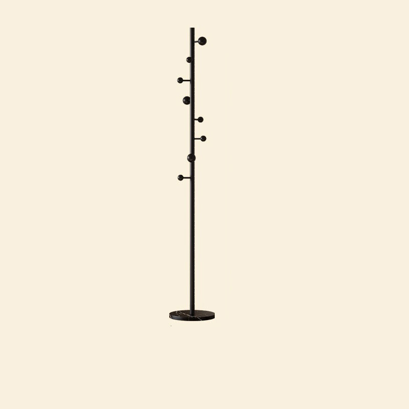Modern Minimalist Cylindrical Sphere Hall Tree — Carbon Steel, Marble & Plastic Construction for Bedroom & Entryways