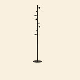 Modern Minimalist Cylindrical Sphere Hall Tree — Carbon Steel, Marble & Plastic Construction for Bedroom & Entryways