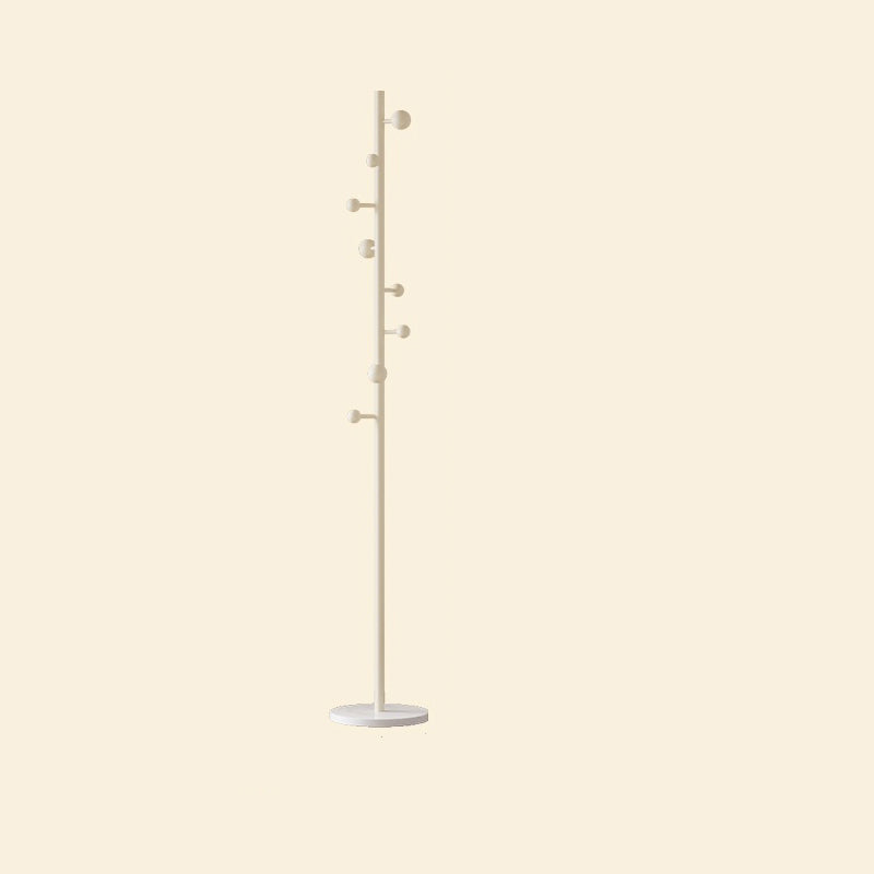 Modern Minimalist Cylindrical Sphere Hall Tree — Carbon Steel, Marble & Plastic Construction for Bedroom & Entryways