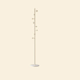 Modern Minimalist Cylindrical Sphere Hall Tree — Carbon Steel, Marble & Plastic Construction for Bedroom & Entryways
