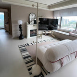 Modern Minimalist Cylindrical Sphere Hall Tree — Carbon Steel, Marble & Plastic Construction for Bedroom & Entryways