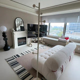 Modern Minimalist Cylindrical Sphere Hall Tree — Carbon Steel, Marble & Plastic Construction for Bedroom & Entryways