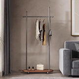 Sleek Modern Minimalist Rectangular Hall Tree with Carbon Steel Frame & MDF Panels - Movable for Bedroom & Entryways