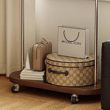 Sleek Modern Minimalist Rectangular Hall Tree with Carbon Steel Frame & MDF Panels - Movable for Bedroom & Entryways