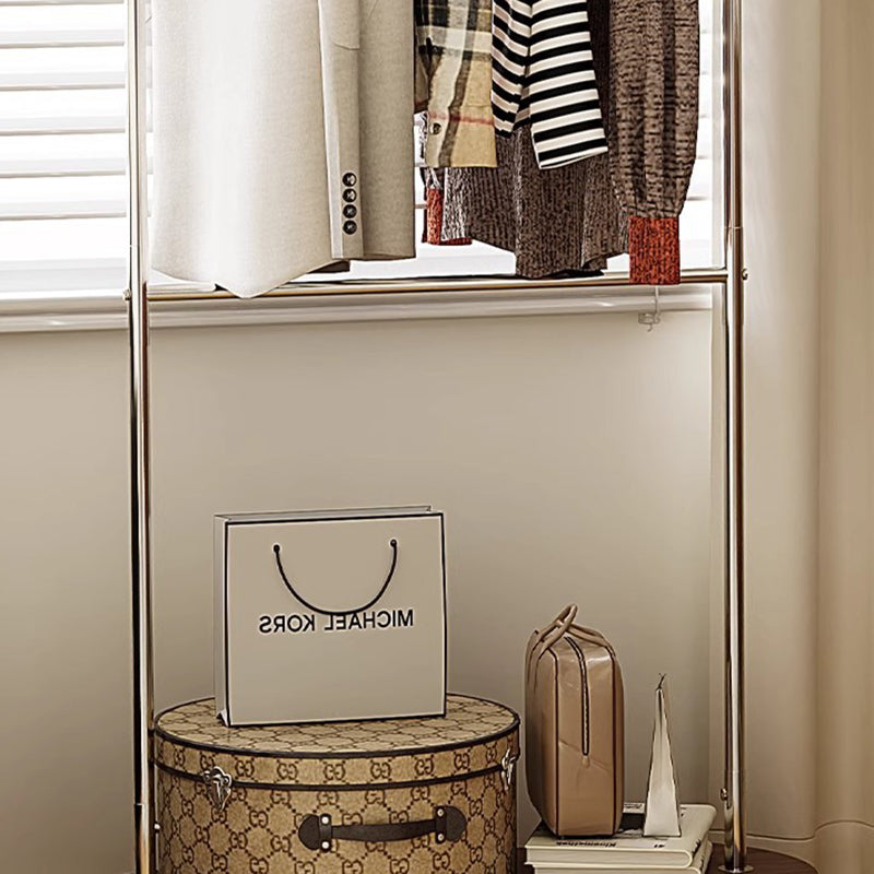 Sleek Modern Minimalist Rectangular Hall Tree with Carbon Steel Frame & MDF Panels - Movable for Bedroom & Entryways