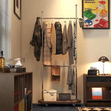 Sleek Modern Minimalist Rectangular Hall Tree with Carbon Steel Frame & MDF Panels - Movable for Bedroom & Entryways