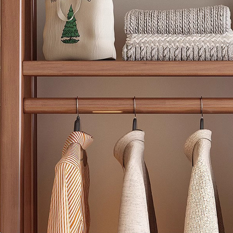 Modern Minimalist Hall Tree with Rectangular Trapezoidal Design – Solid Pine & Rubberwood, Multi-layer Board, 1/2 Drawer, for Bedroom & Entryways