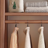 Modern Minimalist Hall Tree with Rectangular Trapezoidal Design – Solid Pine & Rubberwood, Multi-layer Board, 1/2 Drawer, for Bedroom & Entryways