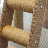 Modern Cat Tree with Rectangular Base, Ladder, and Spherical/Cylindrical Perches — MDF, Hemp Rope & Fabric, Cooling Mat, for Bedroom