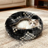 Cozy Round Arctic Fleece Pet Bed – Plush Long-Pile Lambswool with PP Cotton Filling, Colorful Warmth for Cats & Dogs, Bedroom-Ready