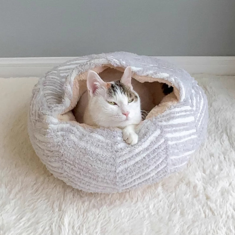 Cozy Round Arctic Fleece Pet Bed – Plush Long-Pile Lambswool with PP Cotton Filling, Colorful Warmth for Cats & Dogs, Bedroom-Ready