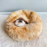 Cozy Round Arctic Fleece Pet Bed – Plush Long-Pile Lambswool with PP Cotton Filling, Colorful Warmth for Cats & Dogs, Bedroom-Ready