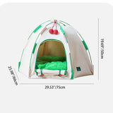 Modern Cylindrical Canvas Cat Tent with Plush Fabric, Hemp Rope Accent, and Fiberglass Pole – Cozy Bedroom Pet Bed