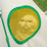 Modern Cylindrical Canvas Cat Tent with Plush Fabric, Hemp Rope Accent, and Fiberglass Pole – Cozy Bedroom Pet Bed