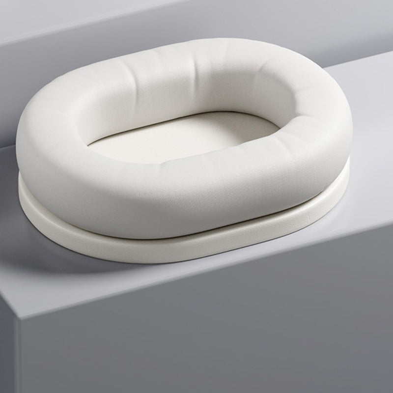 Modern Minimalist Oval Corduroy Dog & Cat Bed with Thickened PP Cotton — Perfect for the Bedroom
