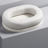 Modern Minimalist Oval Corduroy Dog & Cat Bed with Thickened PP Cotton — Perfect for the Bedroom