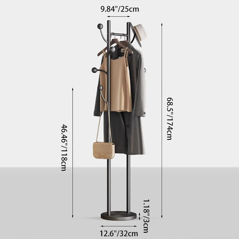 Modern Minimalist Rectangular Tree-Branch Hall Tree in Stainless Steel for Bedroom & Entryways