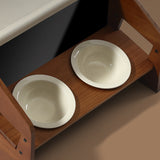 Traditional Chinese-Style House-Shaped Dog & Cat Bed — Oxford Cloth, Solid Pine Wood Frame, Acrylic & Ceramic Accents, Multi-Functional Bedroom Bed