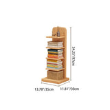 Modern Minimalist Solid Wood Rectangular Bookshelf with 5- or 9-Tier Storage for Living Room