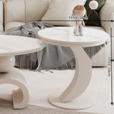 Contemporary Scandinavian Oval Stone-Slab Coffee Table with Carbon Steel Frame for Living Room