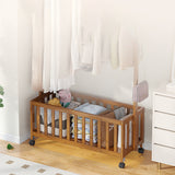 Modern Minimalist Rectangular Nan Bamboo Removable Hall Tree with 1 Storage Space – Perfect for the Bedroom