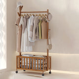 Modern Minimalist Rectangular Nan Bamboo Removable Hall Tree with 1 Storage Space – Perfect for the Bedroom