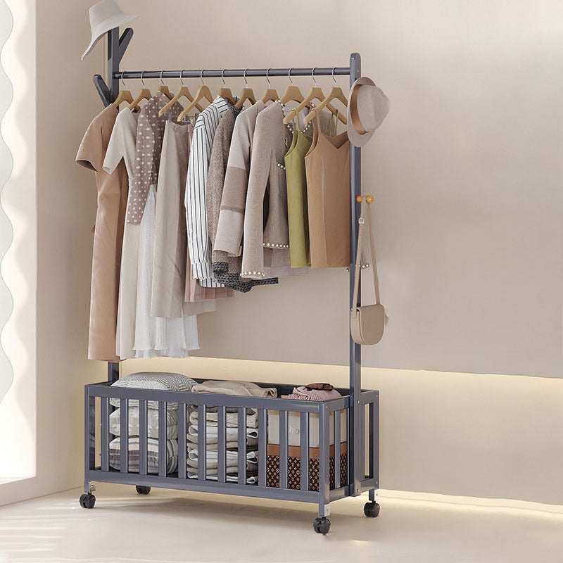 Modern Minimalist Rectangular Nan Bamboo Removable Hall Tree with 1 Storage Space – Perfect for the Bedroom