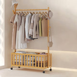 Modern Minimalist Rectangular Nan Bamboo Removable Hall Tree with 1 Storage Space – Perfect for the Bedroom
