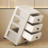 Sleek Modern Minimalist Rectangular PP Storage Cabinet – 3/4/5/6-Tier Organizer for Living Room
