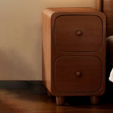 Contemporary Scandinavian Rectangular Nightstand — Ultra-Slim Medium-Density Fiberboard Bedside Table with Half-Drawer for Bedroom