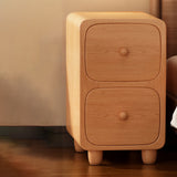 Contemporary Scandinavian Rectangular Nightstand — Ultra-Slim Medium-Density Fiberboard Bedside Table with Half-Drawer for Bedroom