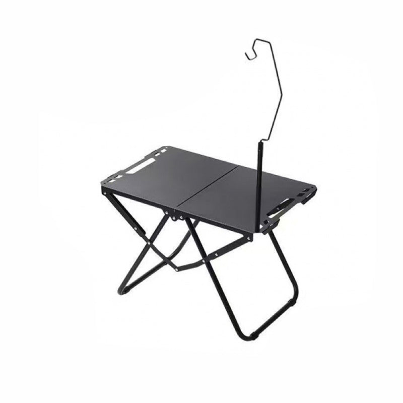 Modern Minimalist Rectangular Carbon Steel Outdoor Folding Table — Durable & Space-Saving