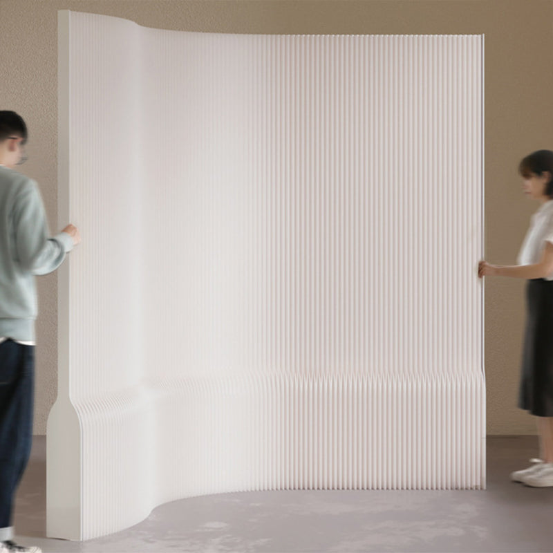 Sleek Modern Art Deco Rectangular Kraft Paper and Acrylic Extendable Room Divider for Living Room