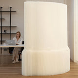 Sleek Modern Art Deco Rectangular Kraft Paper and Acrylic Extendable Room Divider for Living Room