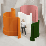 Sleek Modern Art Deco Rectangular Kraft Paper and Acrylic Extendable Room Divider for Living Room