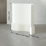 Sleek Modern Art Deco Rectangular Kraft Paper and Acrylic Extendable Room Divider for Living Room