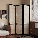 Traditional French-Style Rectangular Room Divider — Solid Fir Wood with Plywood Core and Cotton Canvas Panels for the Living Room