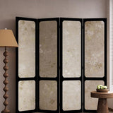 Traditional French-Style Rectangular Room Divider — Solid Fir Wood with Plywood Core and Cotton Canvas Panels for the Living Room