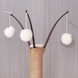 Modern Scandinavian Rectangular MDF Cat Tree with Acrylic Accents — Multi-Functional Living Room Furniture