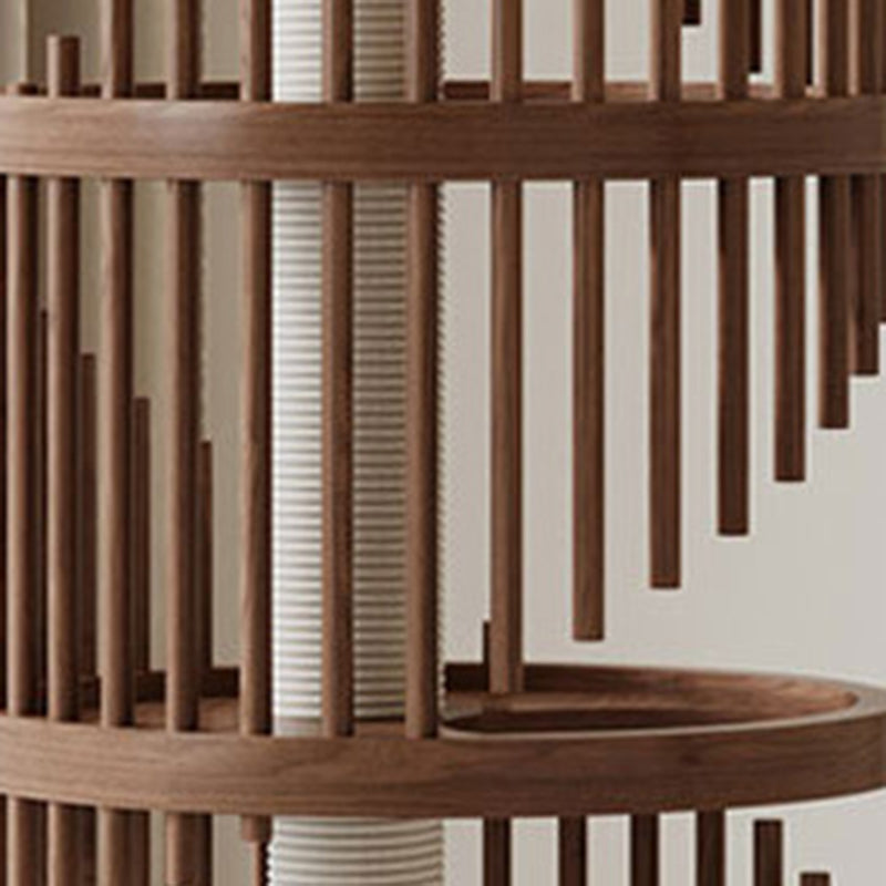 Modern Art Deco Spiral Cat Tree – Round Rubberwood, Pine & Ash with Stone Slab, 3/4/5-Tier, Ideal for Living Room