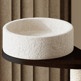 Contemporary Scandinavian Round Solid Wood Cat Tree with Multi-Layer Panels and Pine Stone Slab – Multi-Functional Living Room Design