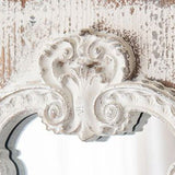 Elegant Traditional Vintage Rectangular Full-Length Mirror in Wabi-Sabi Fir Wood with Glass Accent for Entryways
